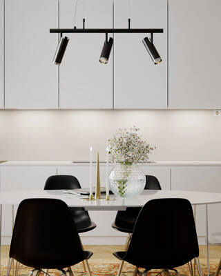 Puls Bar taklampe sort matt