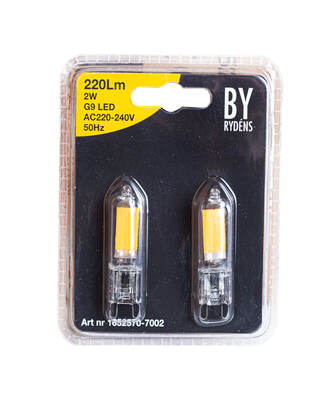 G9 LED dimbar 2W 2700K 220Lm 2-PACK