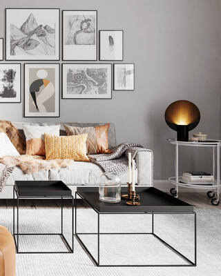 Colby XL bordslampa sandsvart