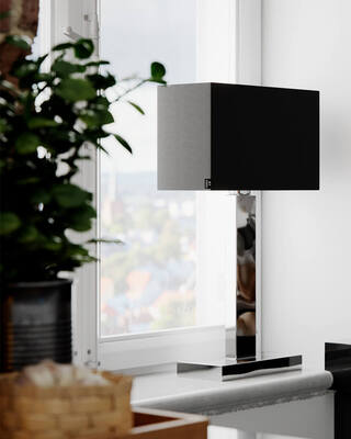 Prime bordslampa H47 cm krom/svart skärm