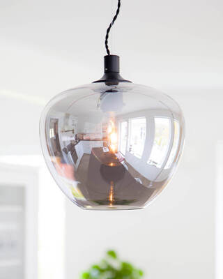 Bellissimo taklampa Ø28 cm rökgrå