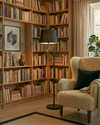 Orlando golvlampa sandsvart/svart