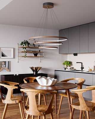 Trione taklampa Ø80 cm valnöt