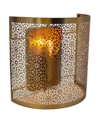 Hermine vegglampe H21 cm matt messing