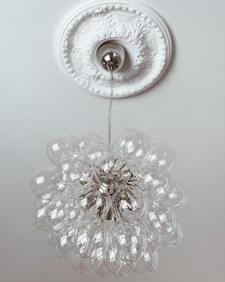 Gross Pendelleuchte Ø50cm transparant