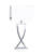 Omega bordslampa H52 cm krom/vit