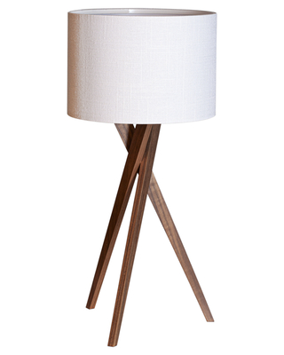 Bordslampa med vit skärm