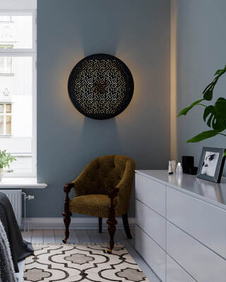 Colby vägglampa Ø70 cm sandsvart