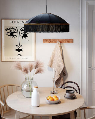 Francis taklampa Ø60 cm svart