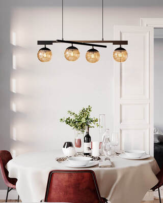 Labelle taklampa svart/amber