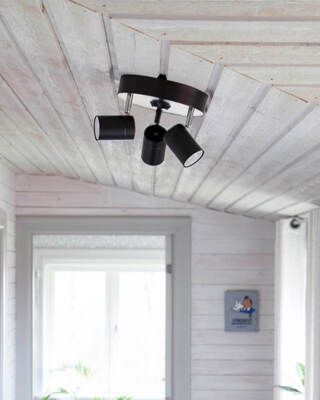 Correct takspot 3-låg svart matt