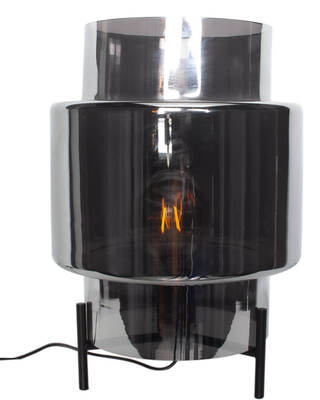 Ebbot bordlampe H37cm røyk grå