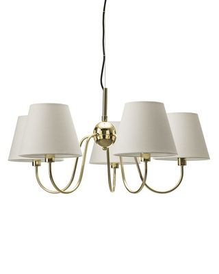 Lynx Pendantlight brass/white