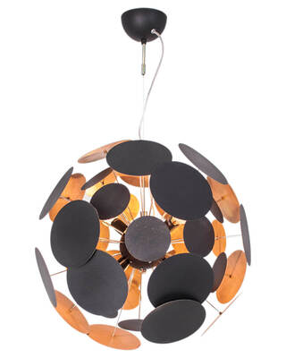 Planet taklampa Ø50 cm sandsvart/guld