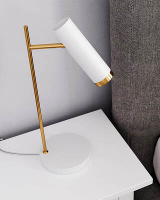 Puls bordslampa matt vit