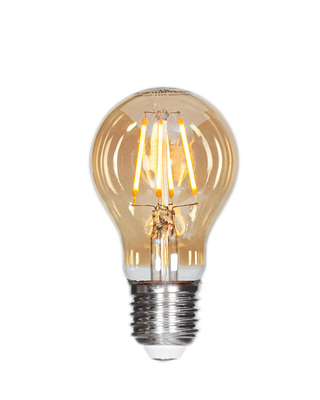 Filament dekorationslampa LED dimbar E27 4W Ø60mm Amber
