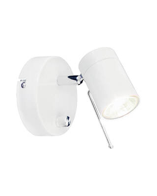 Correct vegglampe 1-låg hvit matt