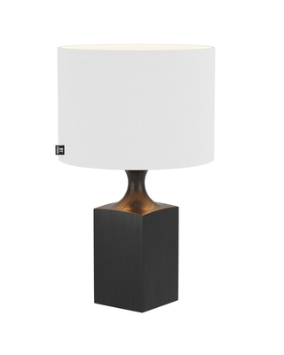 Woody bordslampa H41 cm svart/vit