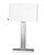 Prime bordslampa H69 cm borstad stål/vit skärm