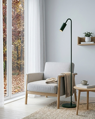 Curve Floor lamp H146 cm green matt