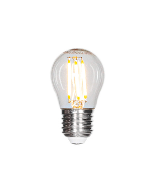 Filament dekorationslampa LEDdimbar klot E27 4W Ø45mm klar