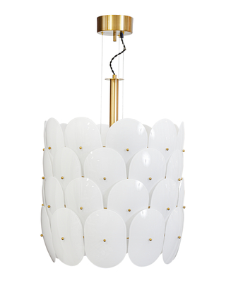 Omlott taklampe Ø50 cm messing/hvit