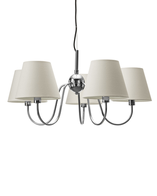 Lynx taklampa Ø75 cm krom/vit