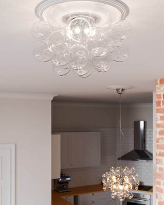 Gross plafond Ø50 cm klarglas