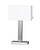 Prime bordslampa H47 cm borstad stål/vit skärm
