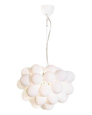 Gross taklampa Ø50 cm matt vit