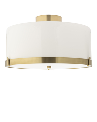 Marcel plafond Ø40 cm mässing/vit