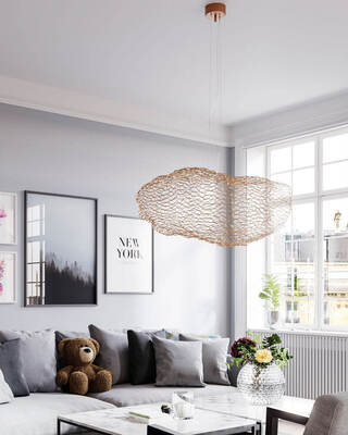 Hayden taklampa LED L76 cm guld