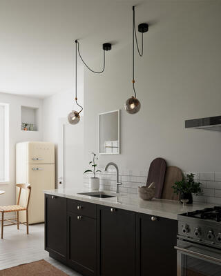 Carry Pendelleuchte 1-fl grau