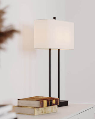 Luton Table lamp black/white