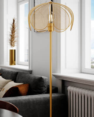 Daisy golvlampa matt guld