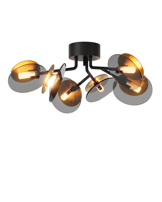Turno plafond Ø66 cm svart/guld