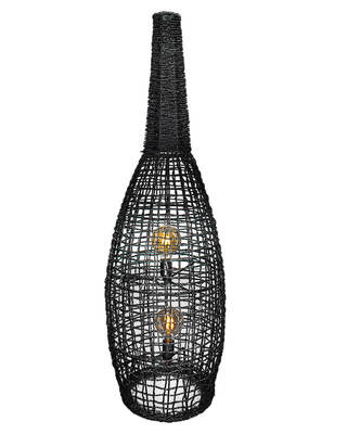 Seagrass gulvlampe sort