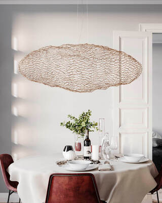 Hayden taklampa LED L115 cm guld