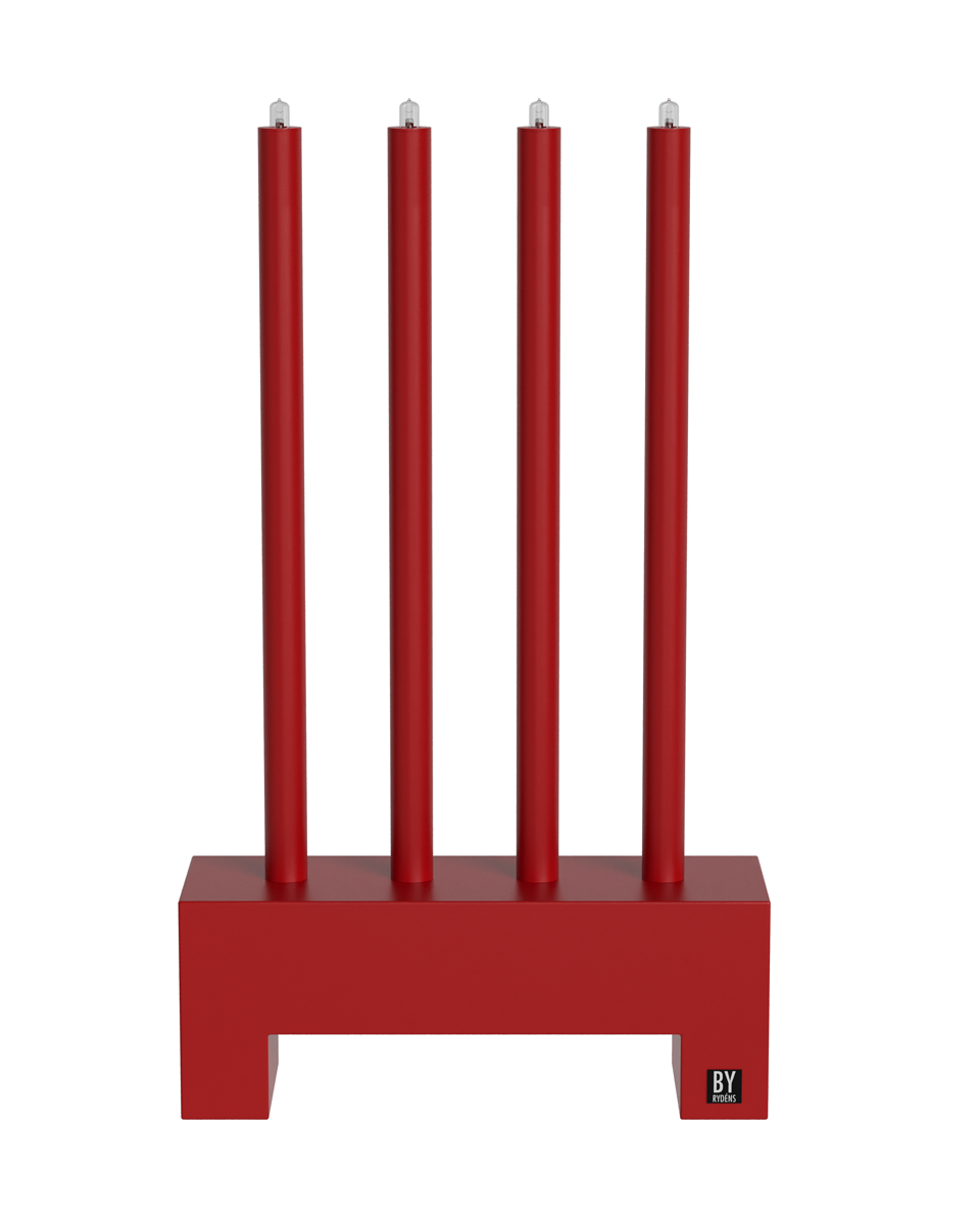 Twinkle bordlampa H50cm LED Mörkröd