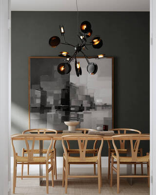 Turno Pendelleuchte light Ø80cm matt schwarz