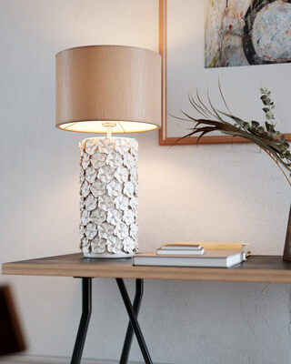 Fiore bordlampa H54 cm beige