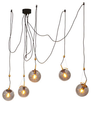 Carry Pendelleuchte 5-fl grau