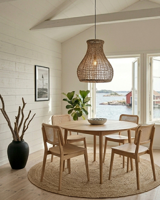 Seagrass taklampe natur