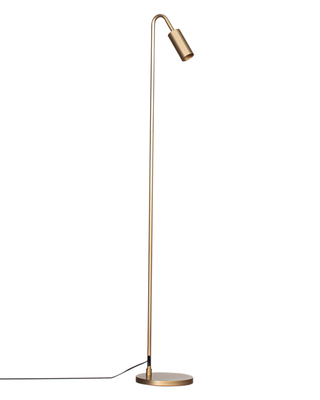 Curve golvlampa matt guld
