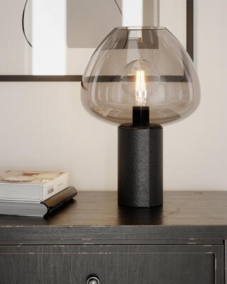 Cozy bordslampa svart/grå