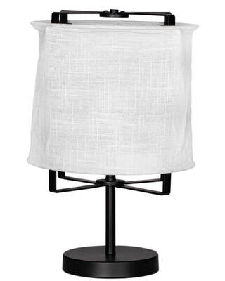 Softy bordslampa matt svart/vit