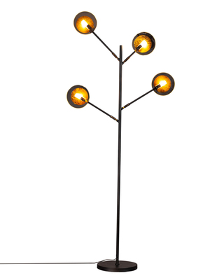 Turno gulvlampe sort/gull