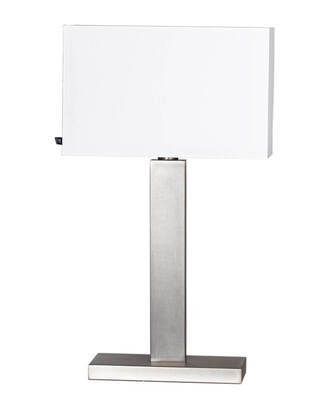Prime bordslampa H69 cm borstad stål/vit skärm