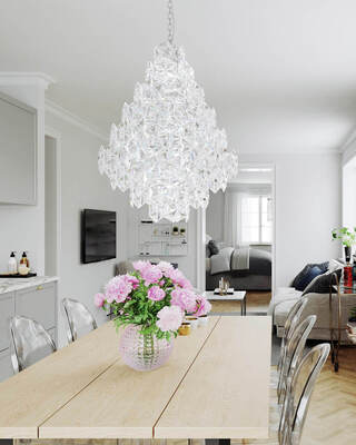 Monarque Grande taklampe Ø58 cm krom/klar