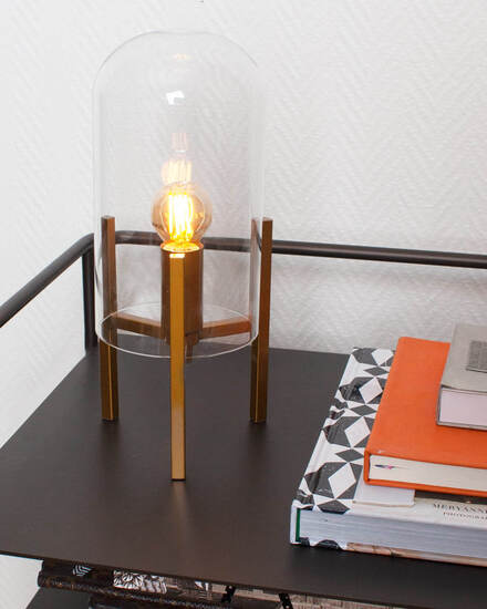 gold matt/clear Smokey Table lamp Rydéns By |
